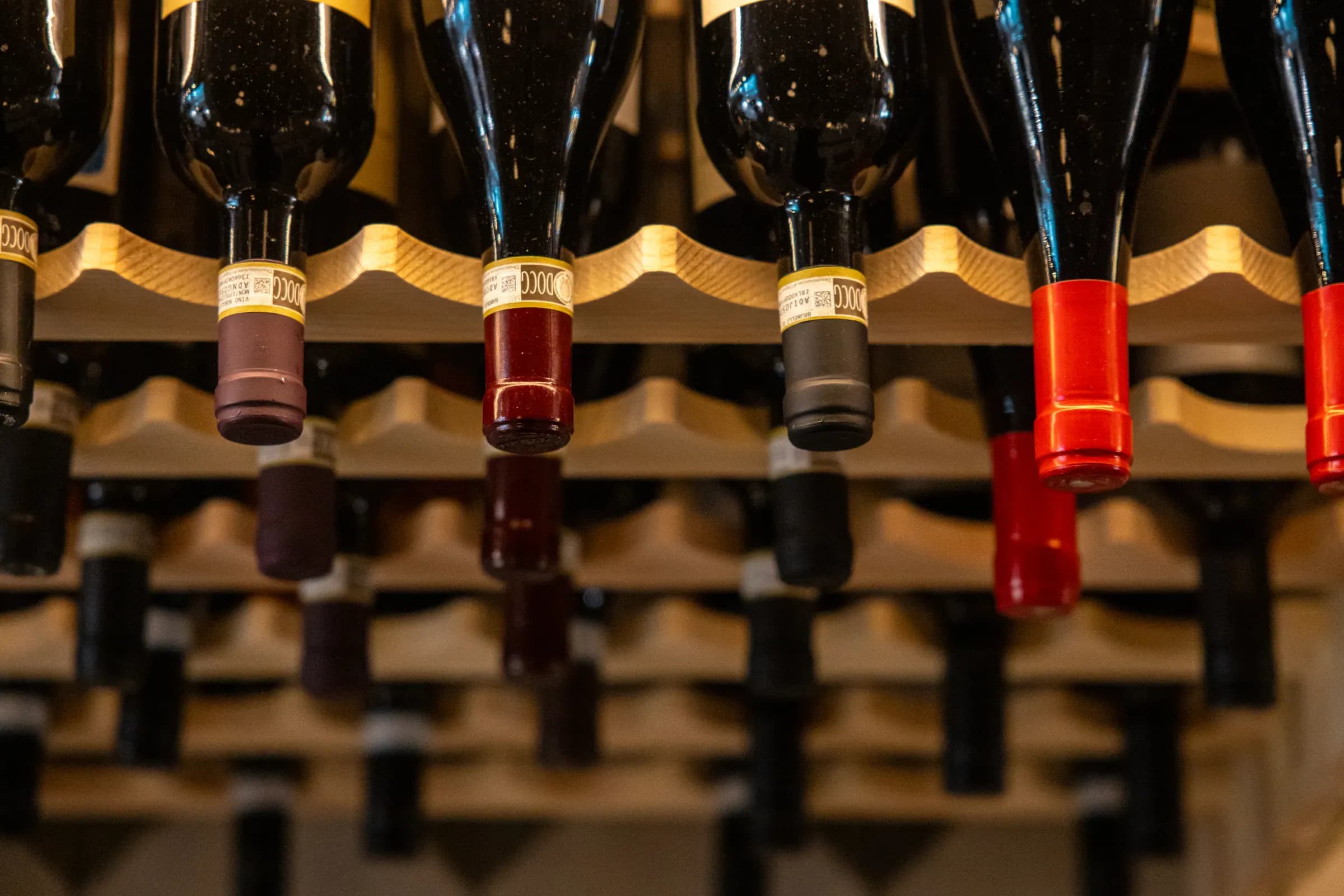 A row of bottles