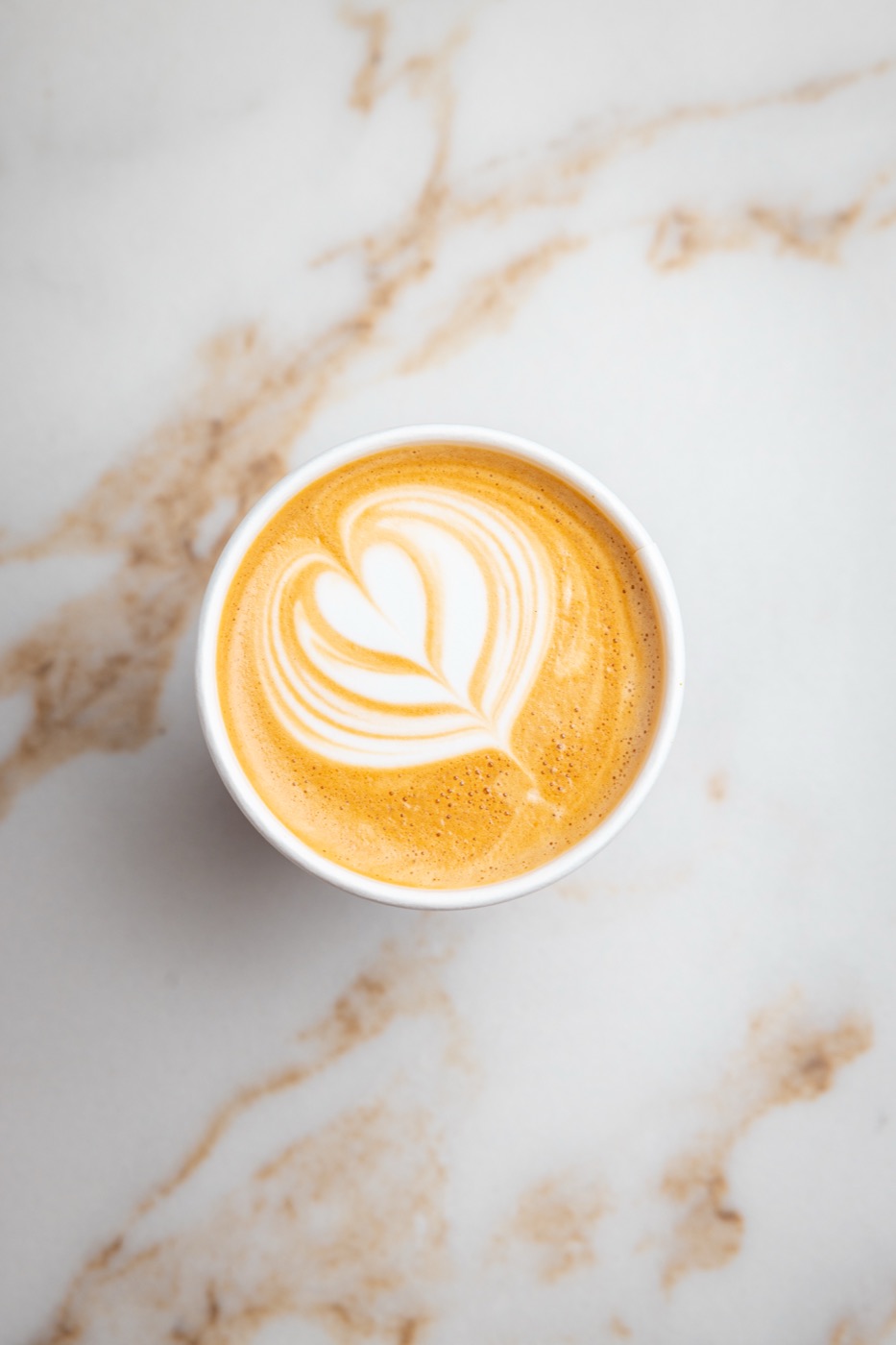 Coffee with latte art